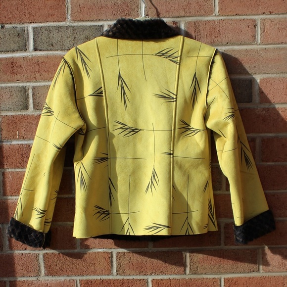 Yellow Patterned Women's Jacket - Picture 3 of 8